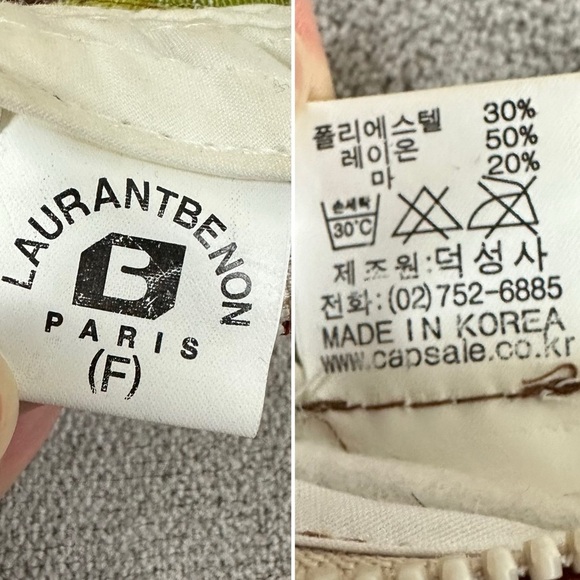 VINTAGE Laurant Benon Paris Floral Sun Visor Hat with Removable Top - Picture 8 of 9